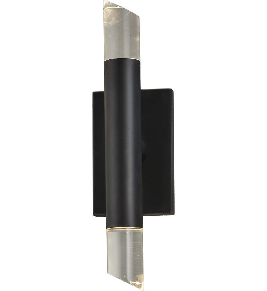 Justice Design Group - ACR-8842-CLER-MBLK - Kyber 15.75" Wall Sconce
