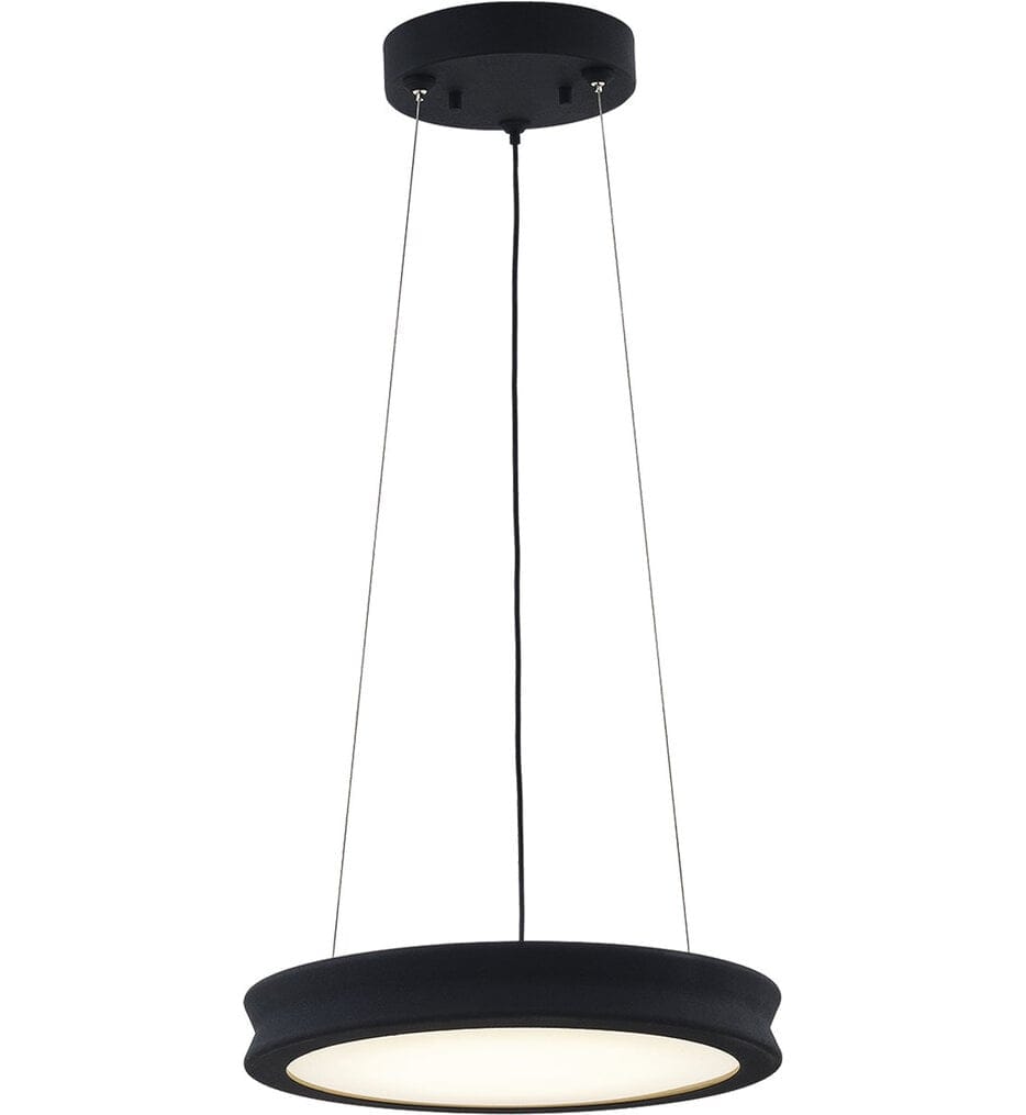 Justice Design Group - FSN-4192-OPAL-MBTX - Bevel 16" Pendant