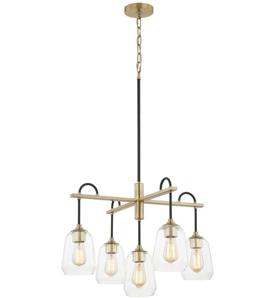 Justice Design Group - FSN-8105-CLER-MBBR - Arcwell 27" Chandelier