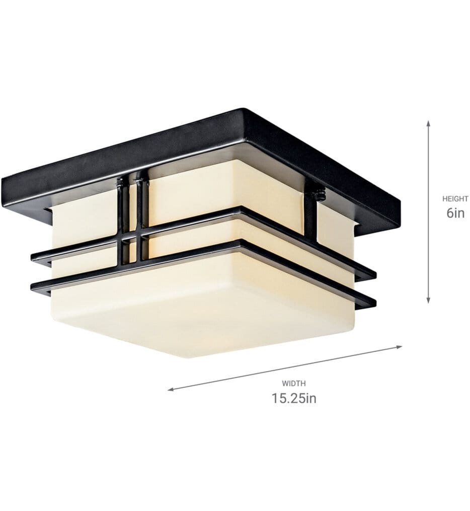 Kichler - 49206BK - Tremillo 11.5" Outdoor Flush Mount