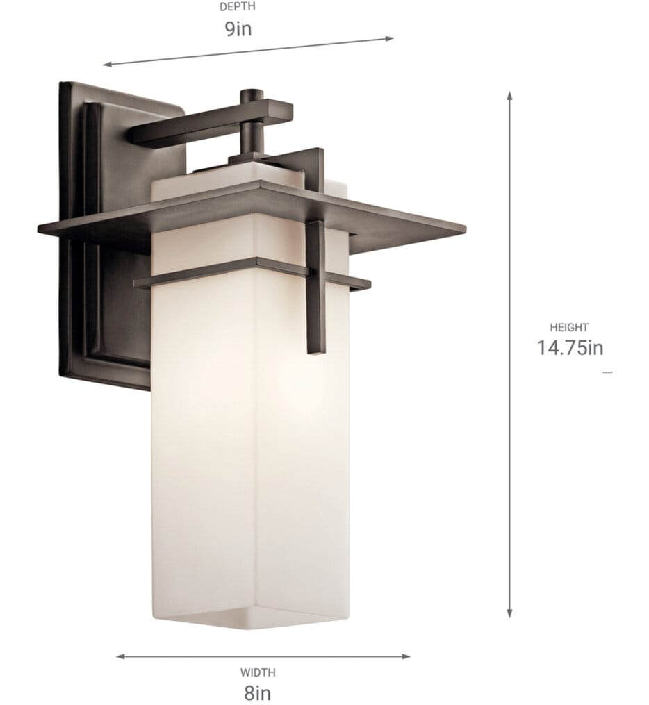 Kichler - 49643OZ - Caterham 14.75" Outdoor Wall Sconce