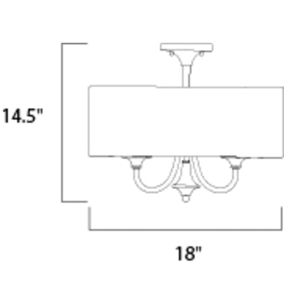 Maxim Lighting - Bongo 18" Semi-Flush