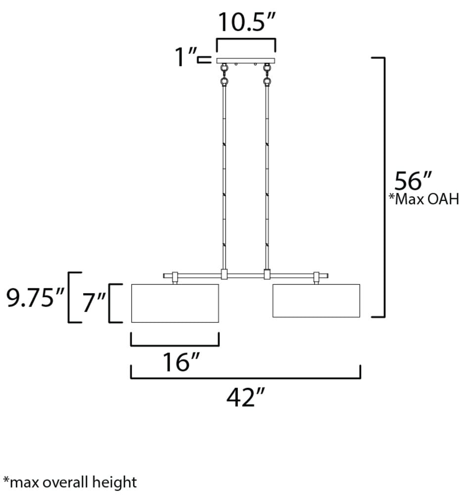 Maxim Lighting - Bongo 42" Island Light