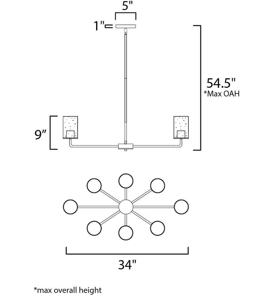 Maxim Lighting - Sleek 34" Chandelier