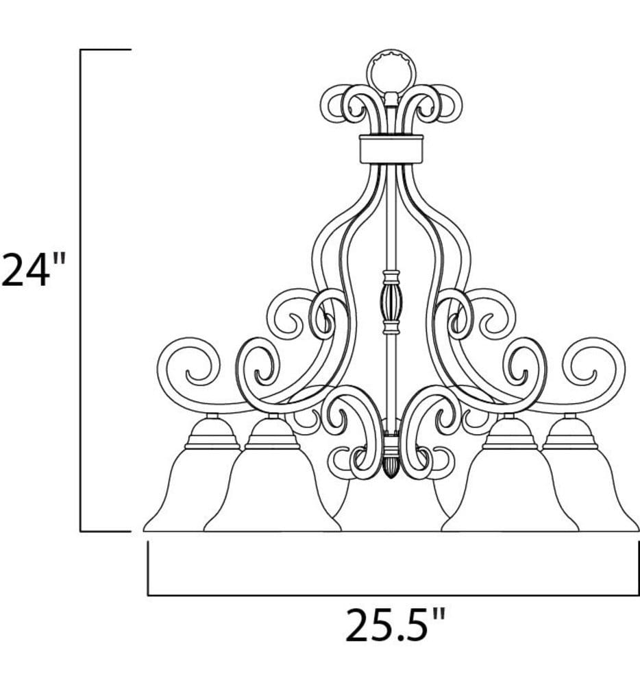 Maxim Lighting - 12206FIOI - Manor 25.5" Chandelier