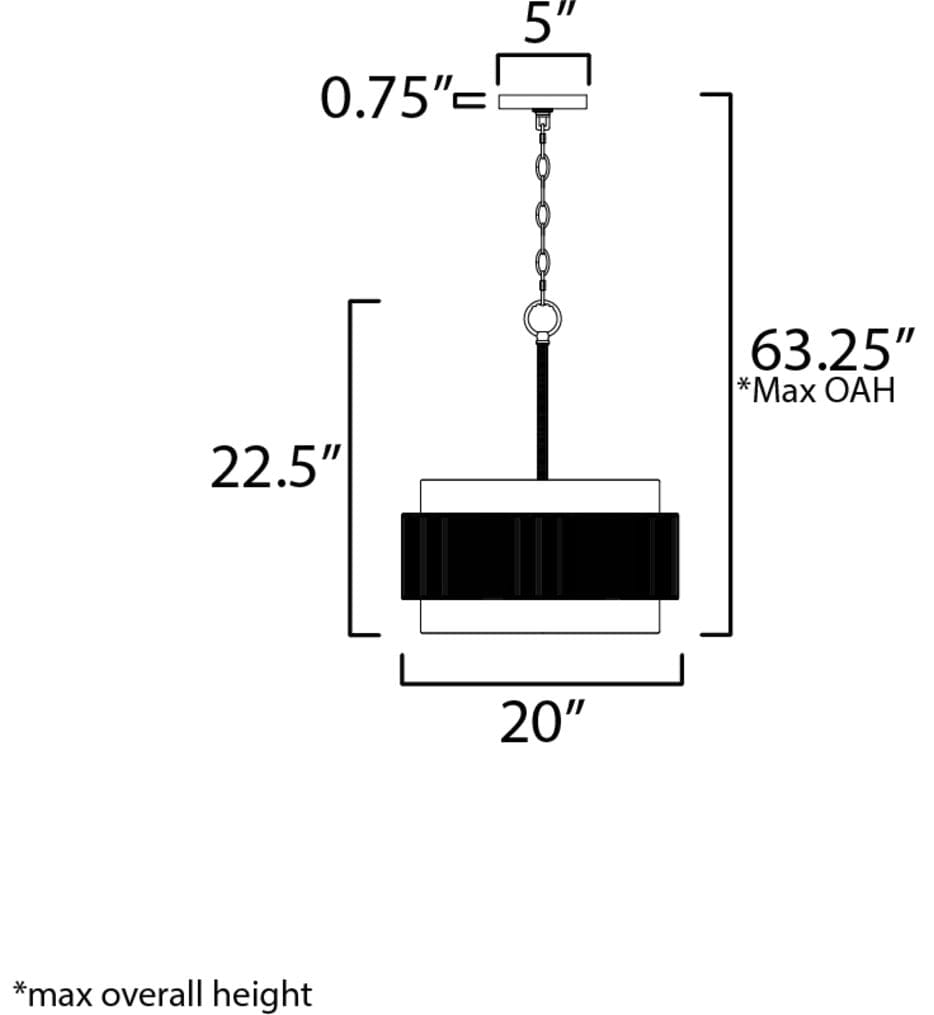 Maxim Lighting - 12813OFNAB - Seacliff 20" Pendant