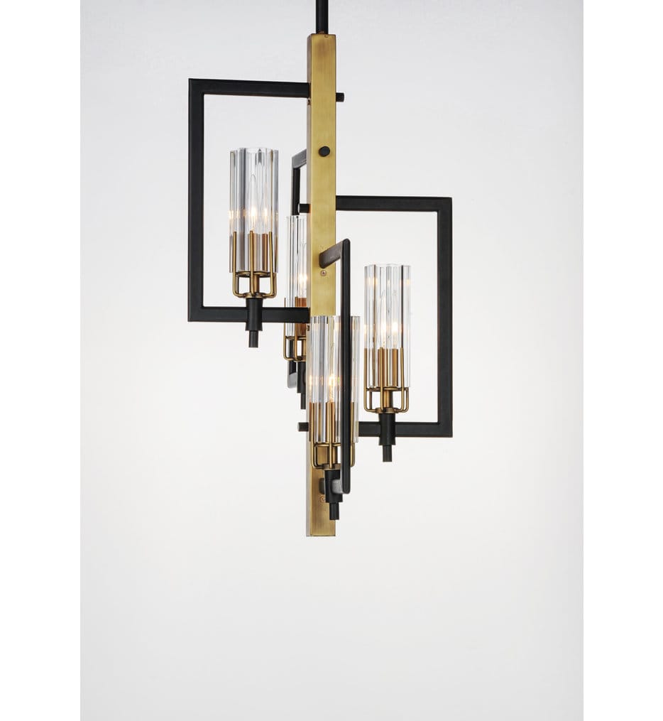 Maxim Lighting - 16114CLBKAB - Flambeau 13" Chandelier