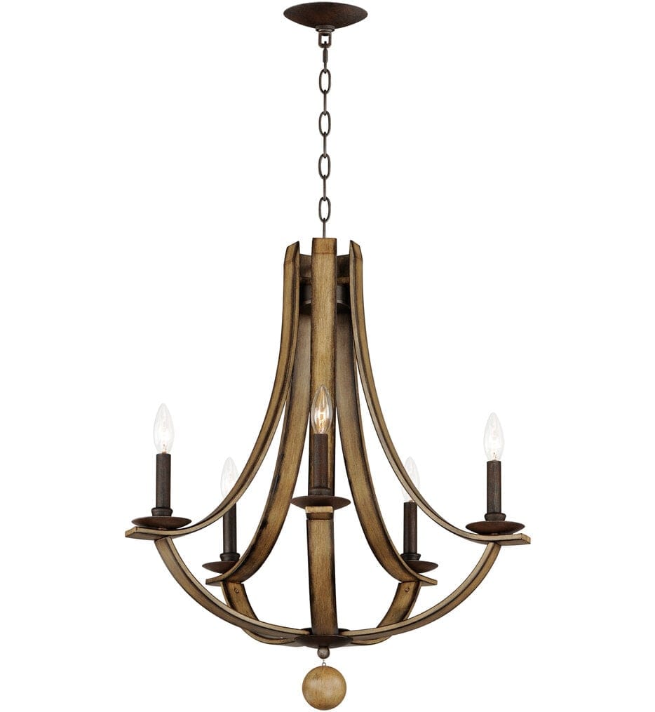 Maxim Lighting - 20345DWAR - Basque 26" Chandelier