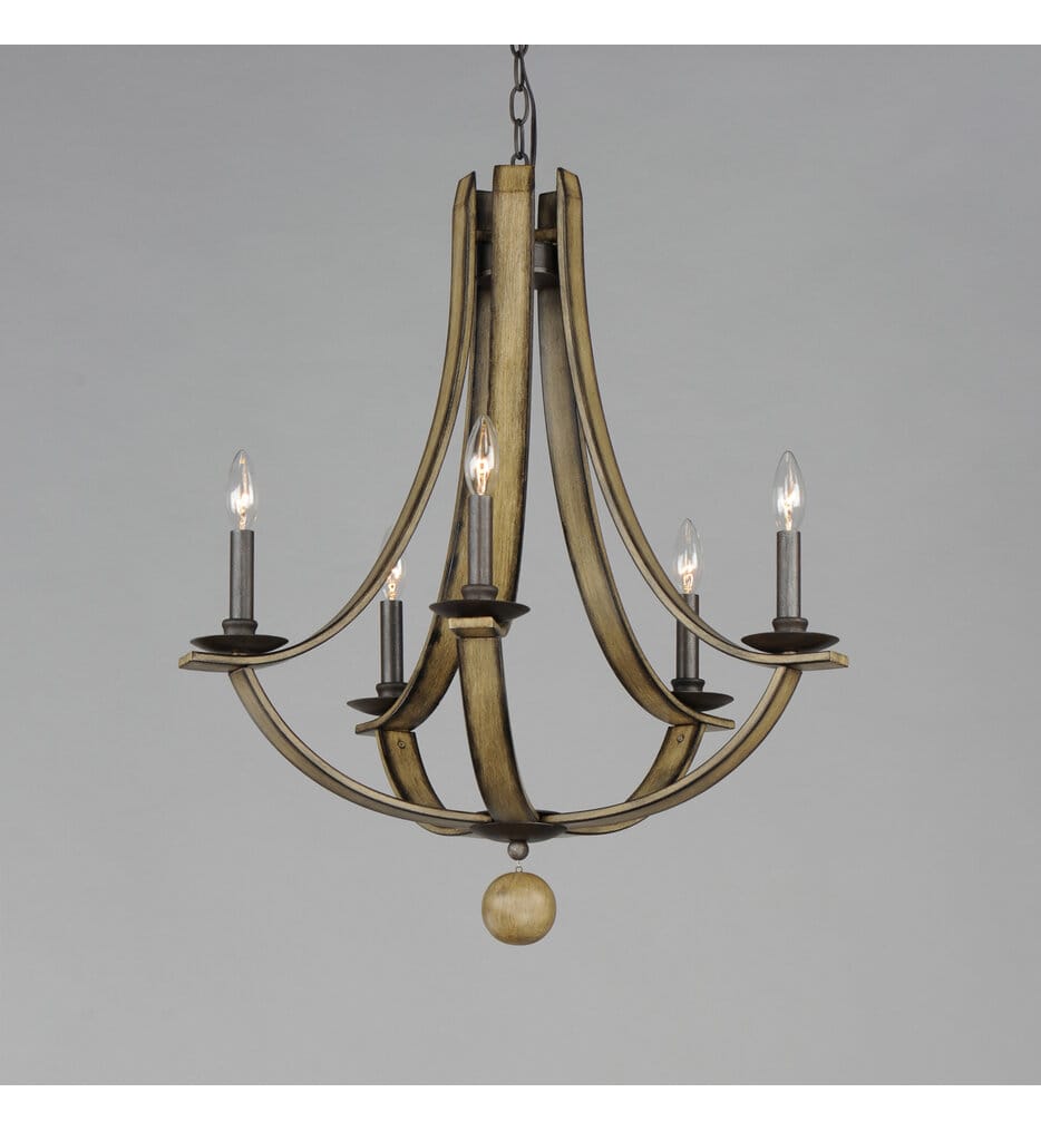 Maxim Lighting - 20345DWAR - Basque 26" Chandelier