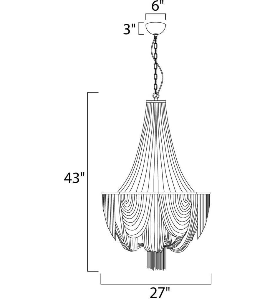 Maxim Lighting - 21466NKPN - Chantilly 27" Chandelier
