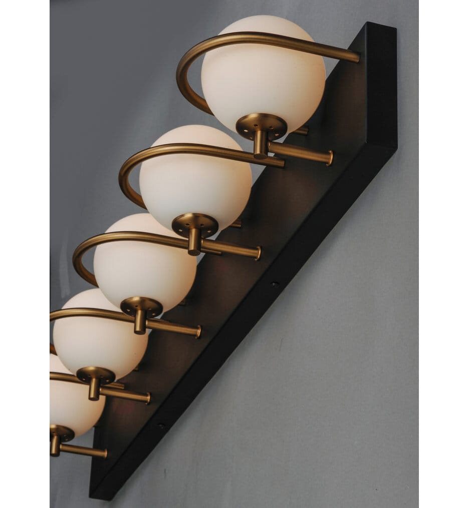 Maxim Lighting - 21605SWBKGLD - Revolve 34.25" Bath Vanity Light