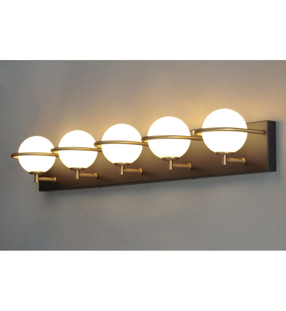 Maxim Lighting - 21605SWBKGLD - Revolve 34.25" Bath Vanity Light