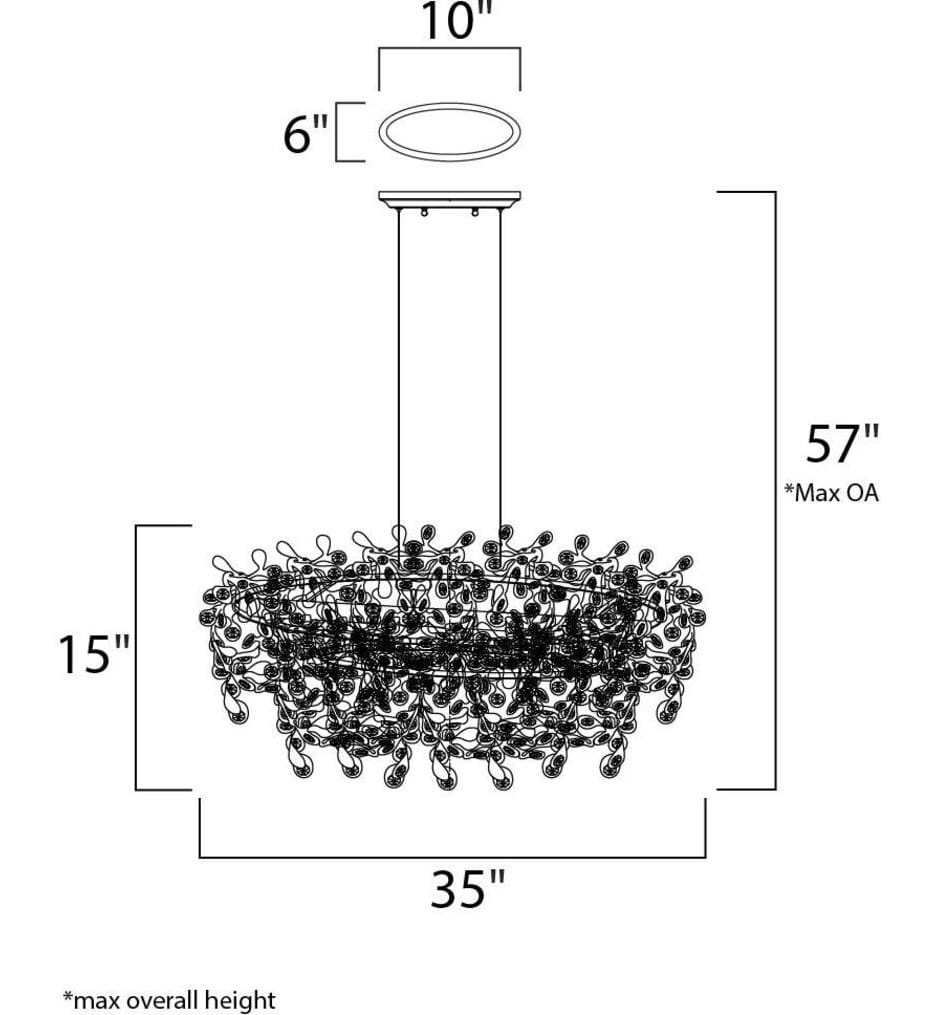 Maxim Lighting - 24206BCPC - Comet 35" Pendant