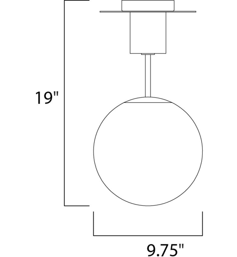 Maxim Lighting - 26031SWSBRBK - Vesper 9.75" Semi-Flush