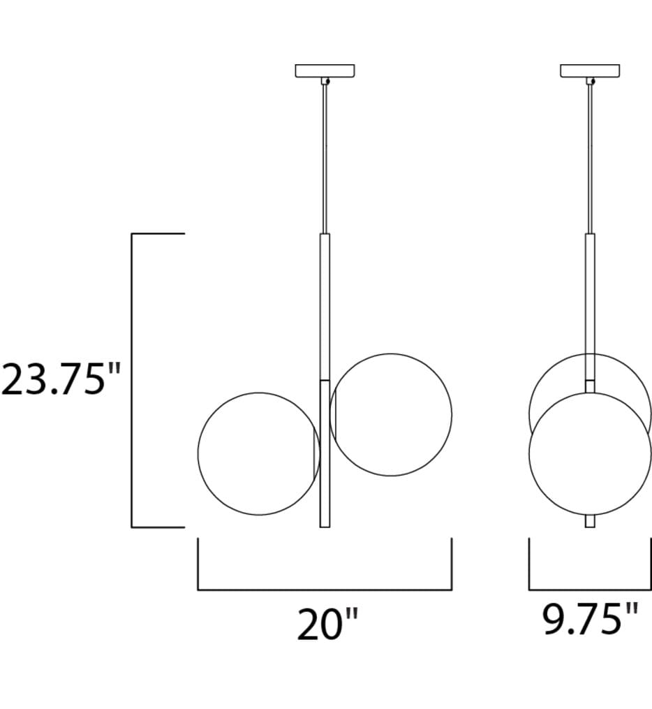Maxim Lighting - 26035SWSBRBK - Vesper 9.75" Pendant