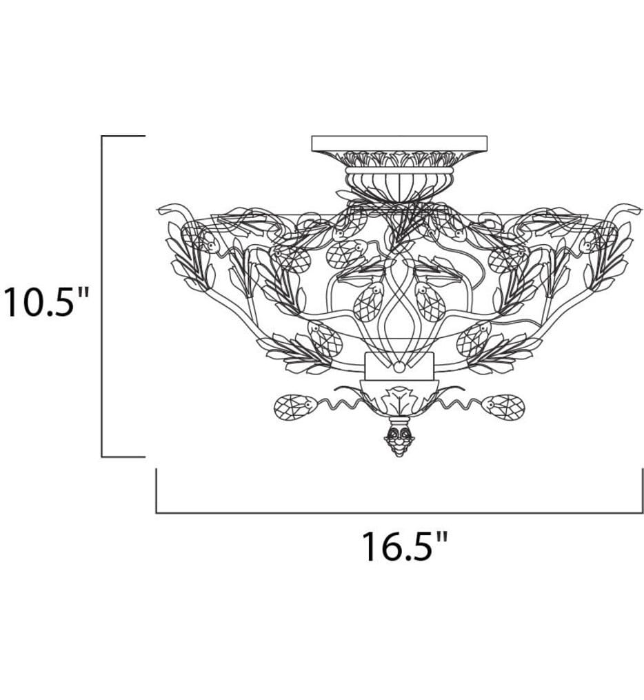 Maxim Lighting - Elegante 16.5" Semi-Flush