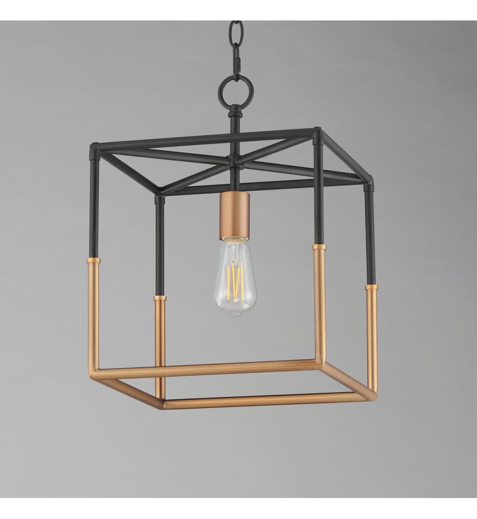 Maxim Lighting - 28621BKWBR - SoHo 12-Inch Pendant