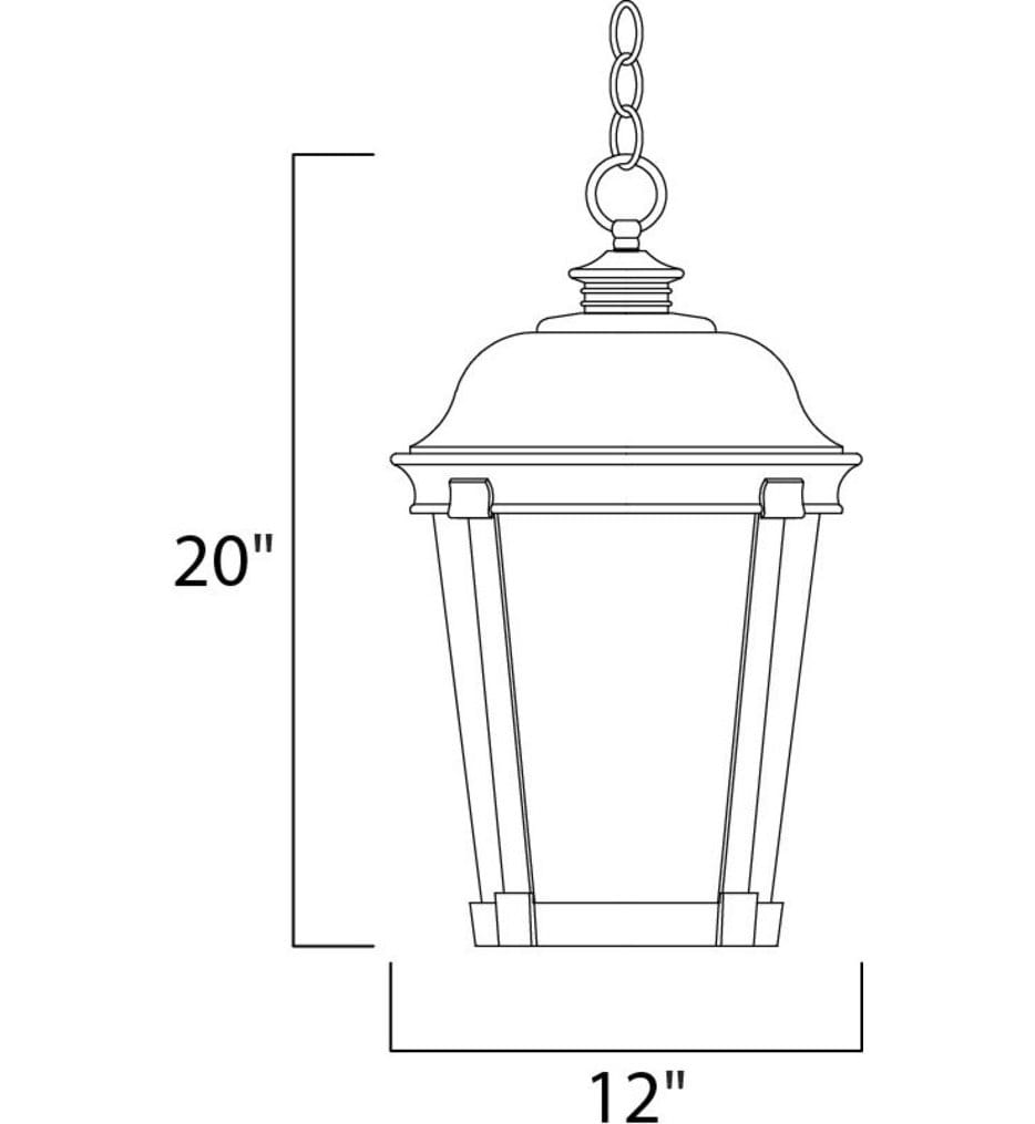 Maxim Lighting - 3029CDBZ - Dover 12" Outdoor Pendant