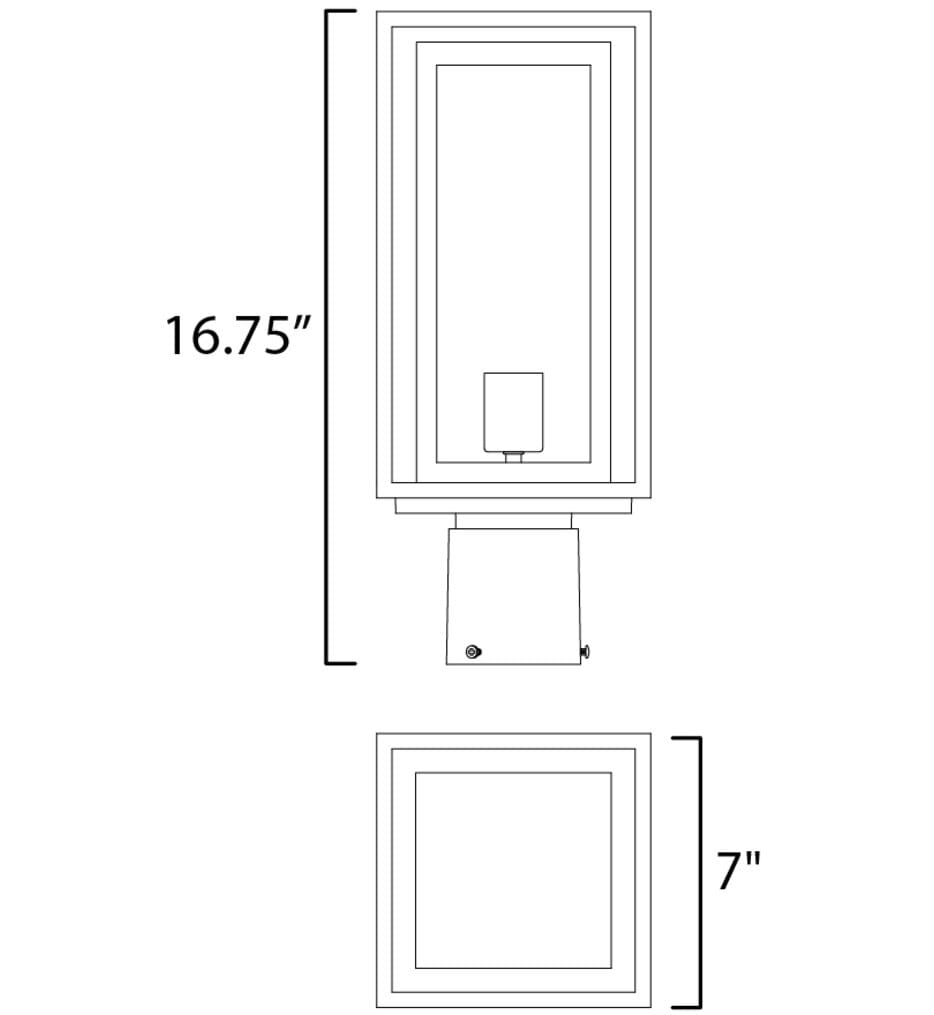 Maxim Lighting - 3030CDBK - Cabana 16.75" Outdoor Post Mount