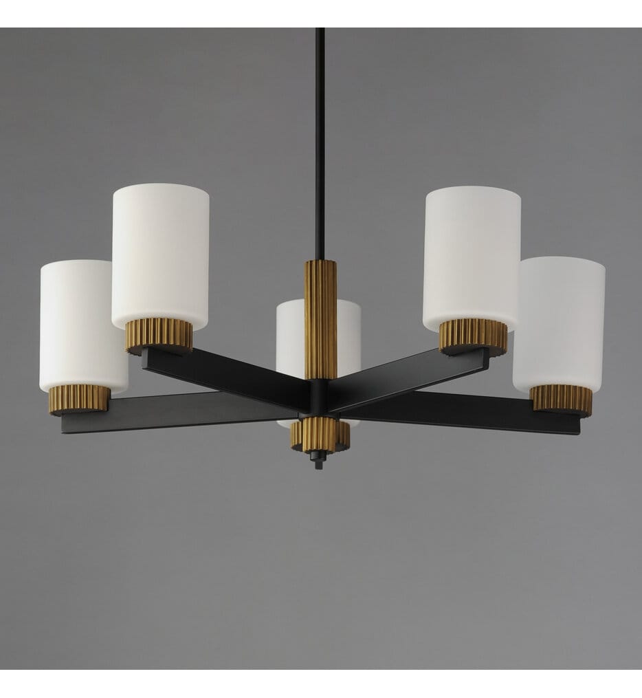 Maxim Lighting - 32655SWBKAB - Ruffles 30.25" Chandelier