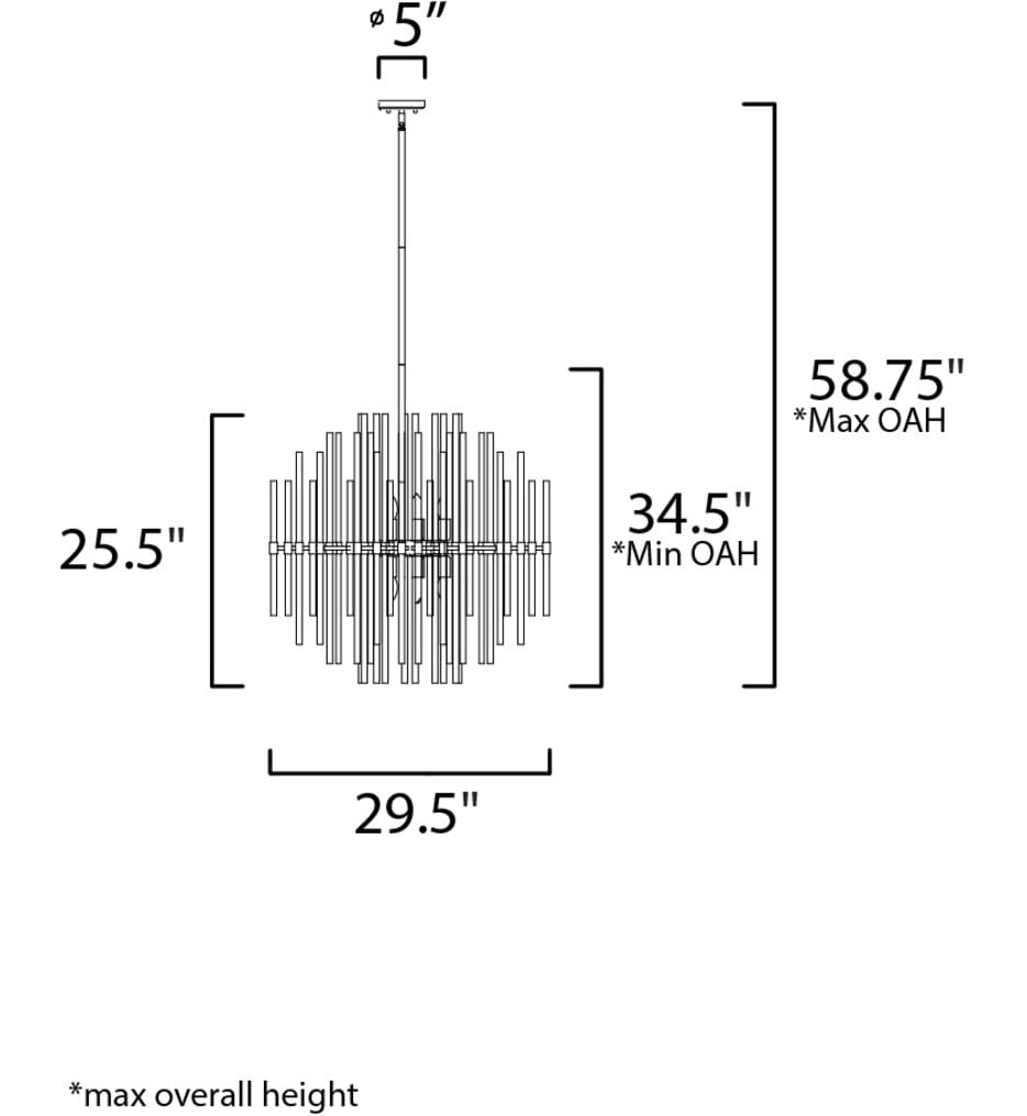 Maxim Lighting - 38406CLPN - Divine 28.5" Chandelier