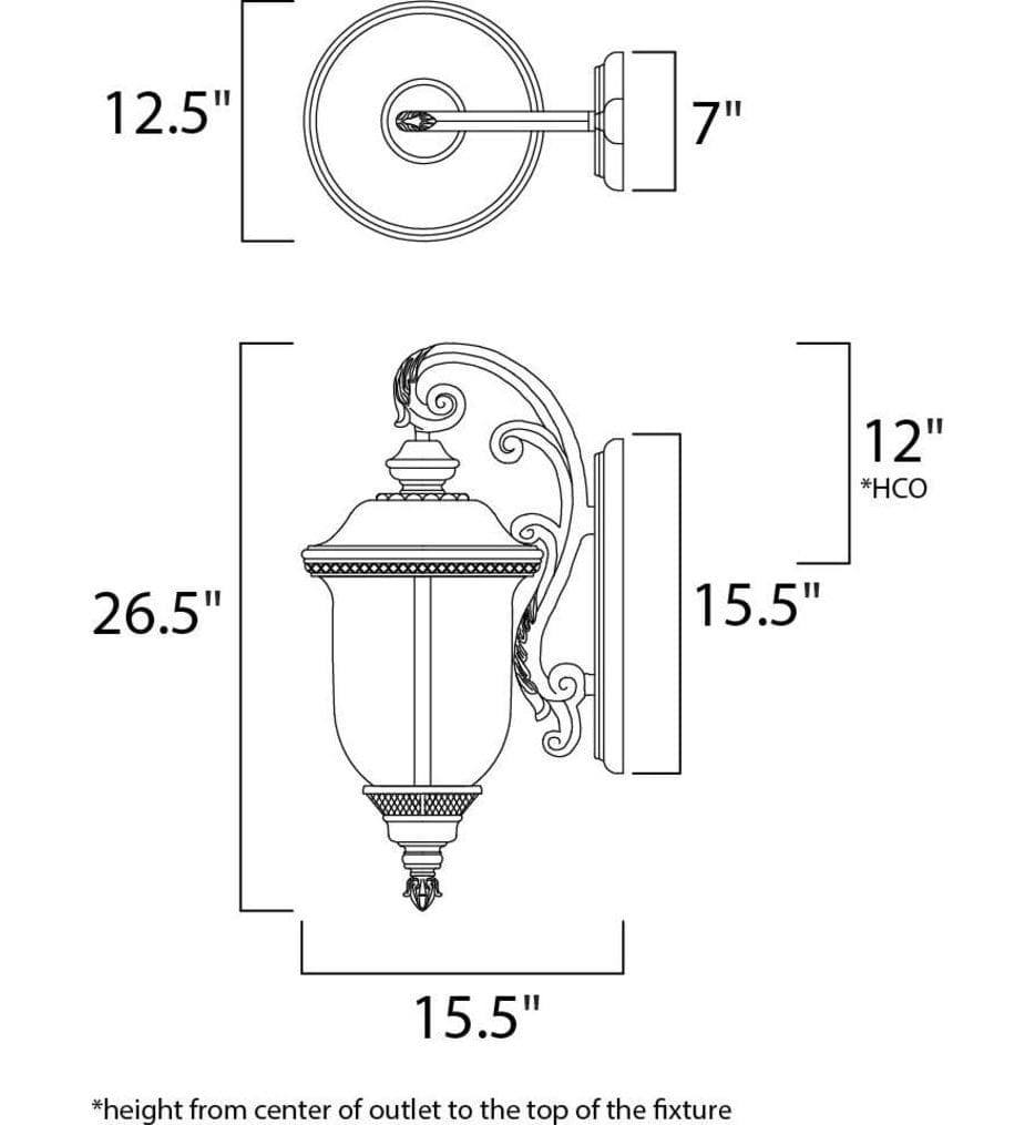 Maxim Lighting - 40497WGOB - Carriage House 26.5" Outdoor Wall Sconce