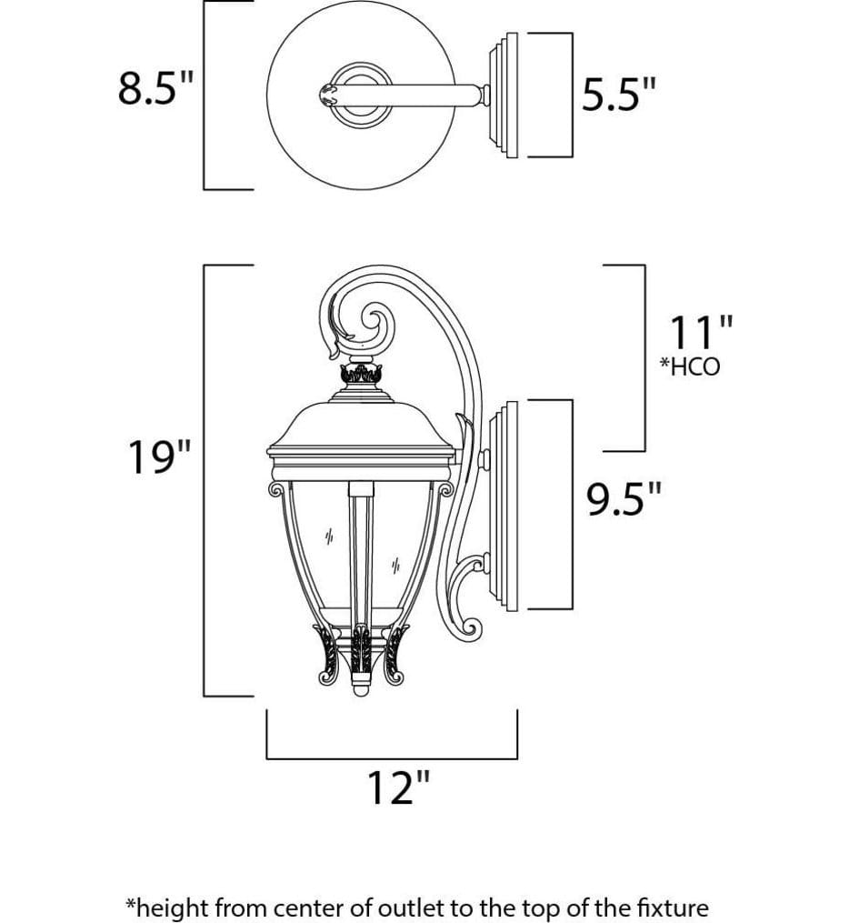 Maxim Lighting - Camden 19" Outdoor Wall Sconce