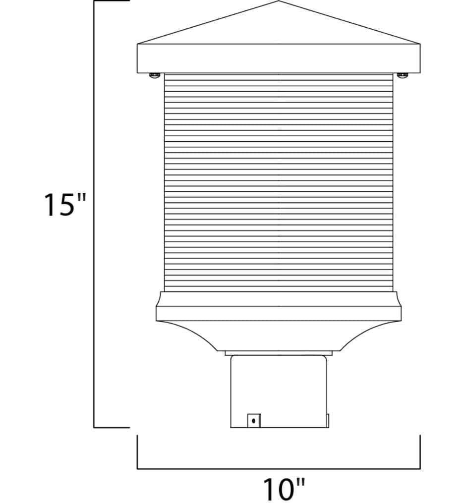 Maxim Lighting - 55735CLET - Triumph 15" Outdoor Post Lantern