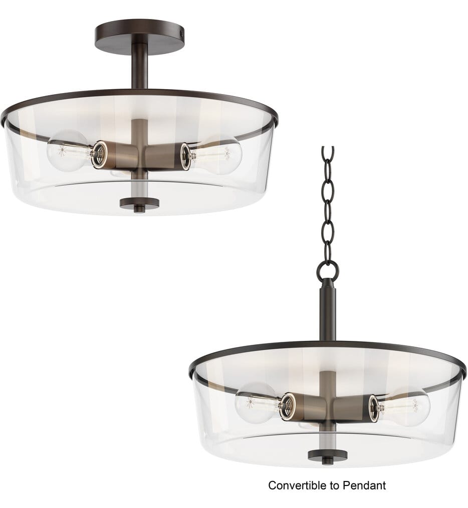 Maxim Lighting - Fuller 14.75-Inch Convertible Semi-Flush Mount