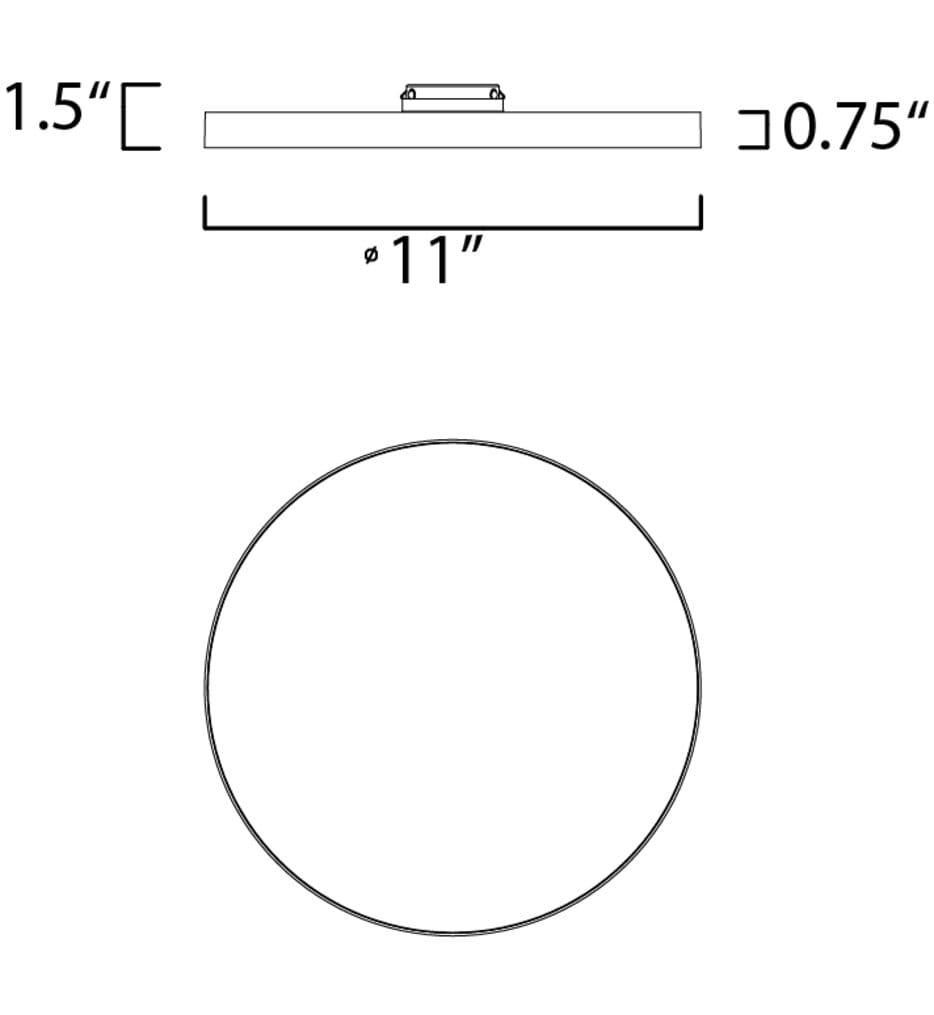 Maxim Lighting - 57664WTSBR - Trim 11-Inch Flush Mount