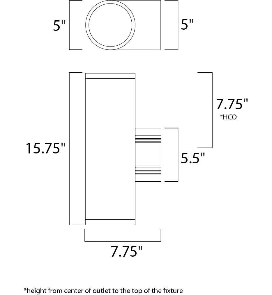Maxim Lighting - Lightray 15.75" Outdoor Wall Sconce