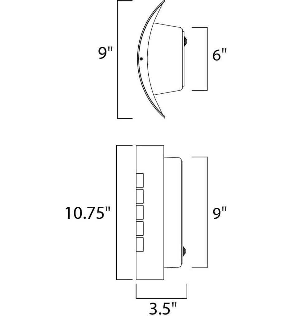 Maxim Lighting - 64331WTBZ - View 10.75" Outdoor Wall Sconce
