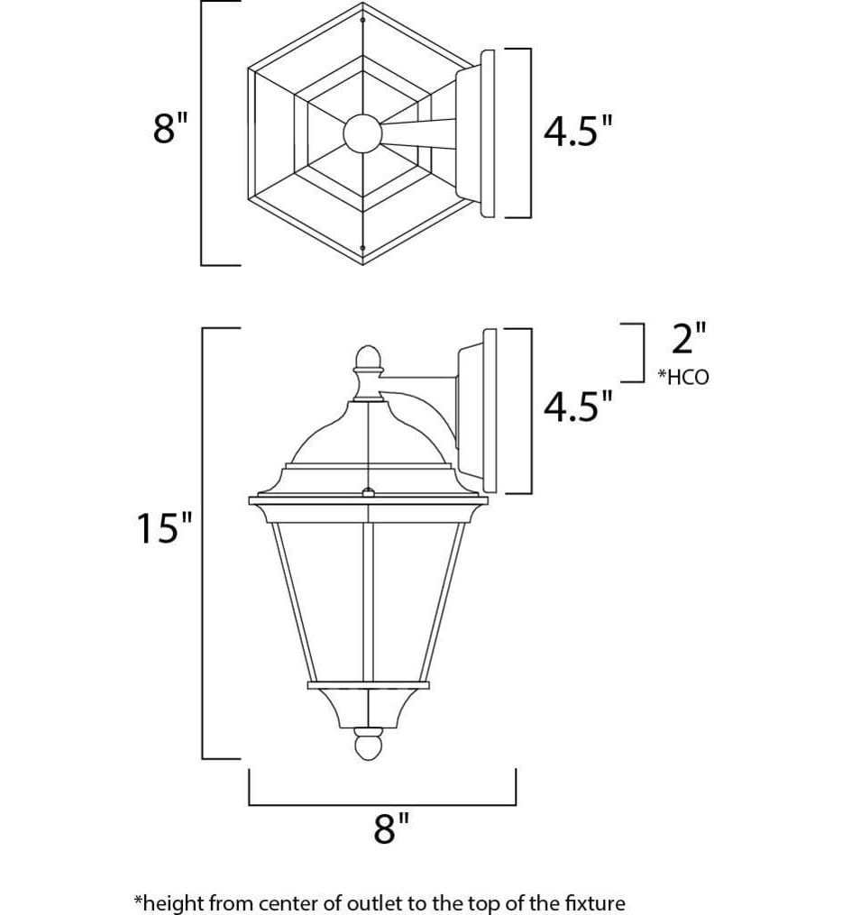 Maxim Lighting - 65100BK - Westlake 15" Outdoor Wall Sconce