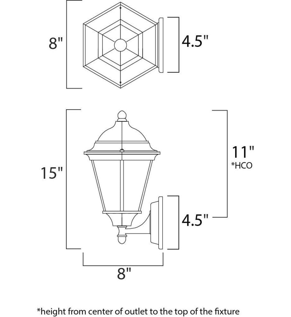 Maxim Lighting - 65102RP - Westlake 15" Outdoor Wall Sconce