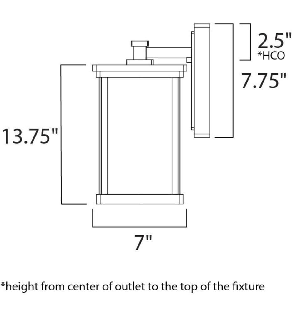 Maxim Lighting - 65753FSBZ - Terrace 13.75" Outdoor Wall Sconce