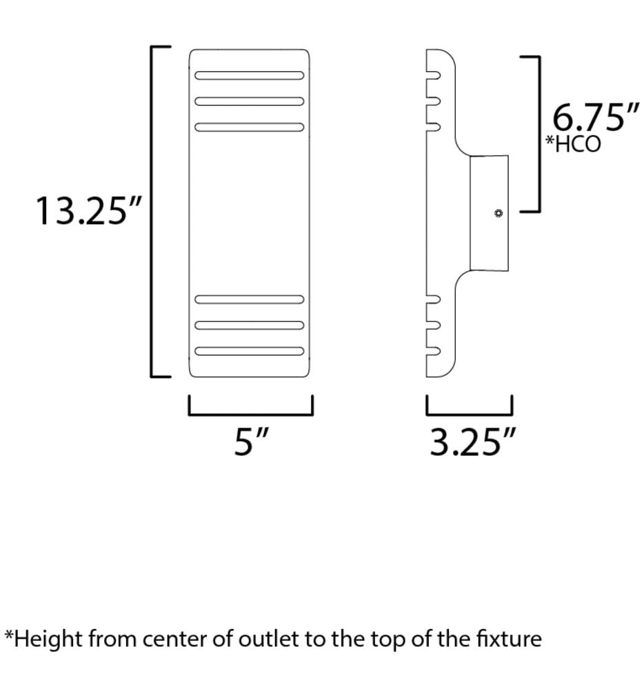 Maxim Lighting - Lightray LED 13.25" Outdoor Wall Sconce