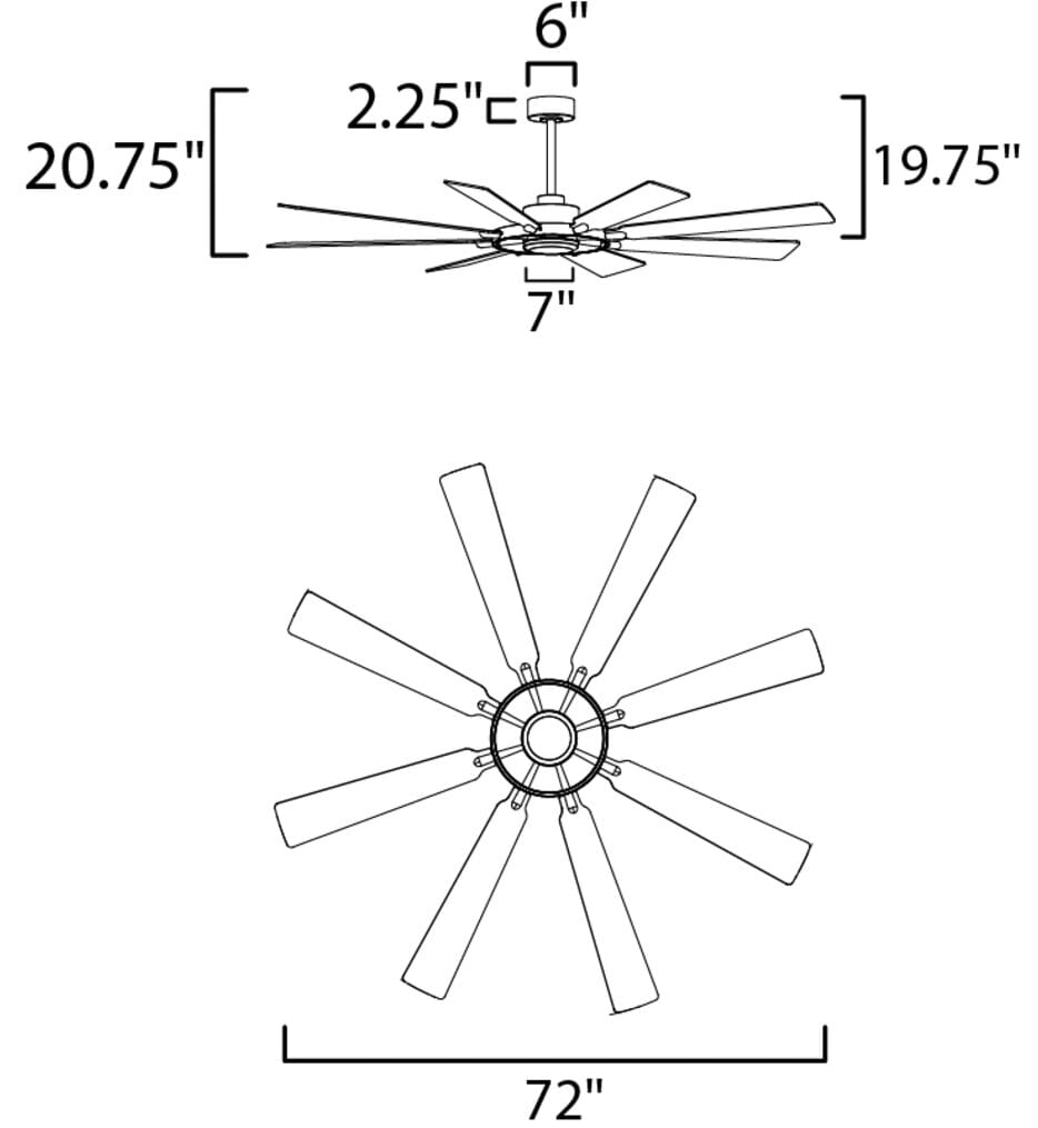 Maxim Lighting - Helm 72" Ceiling Fan