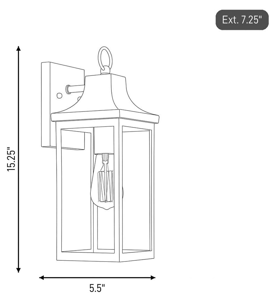 Meridian - M50024ORB - Meridian 15.25" Outdoor Wall Sconce