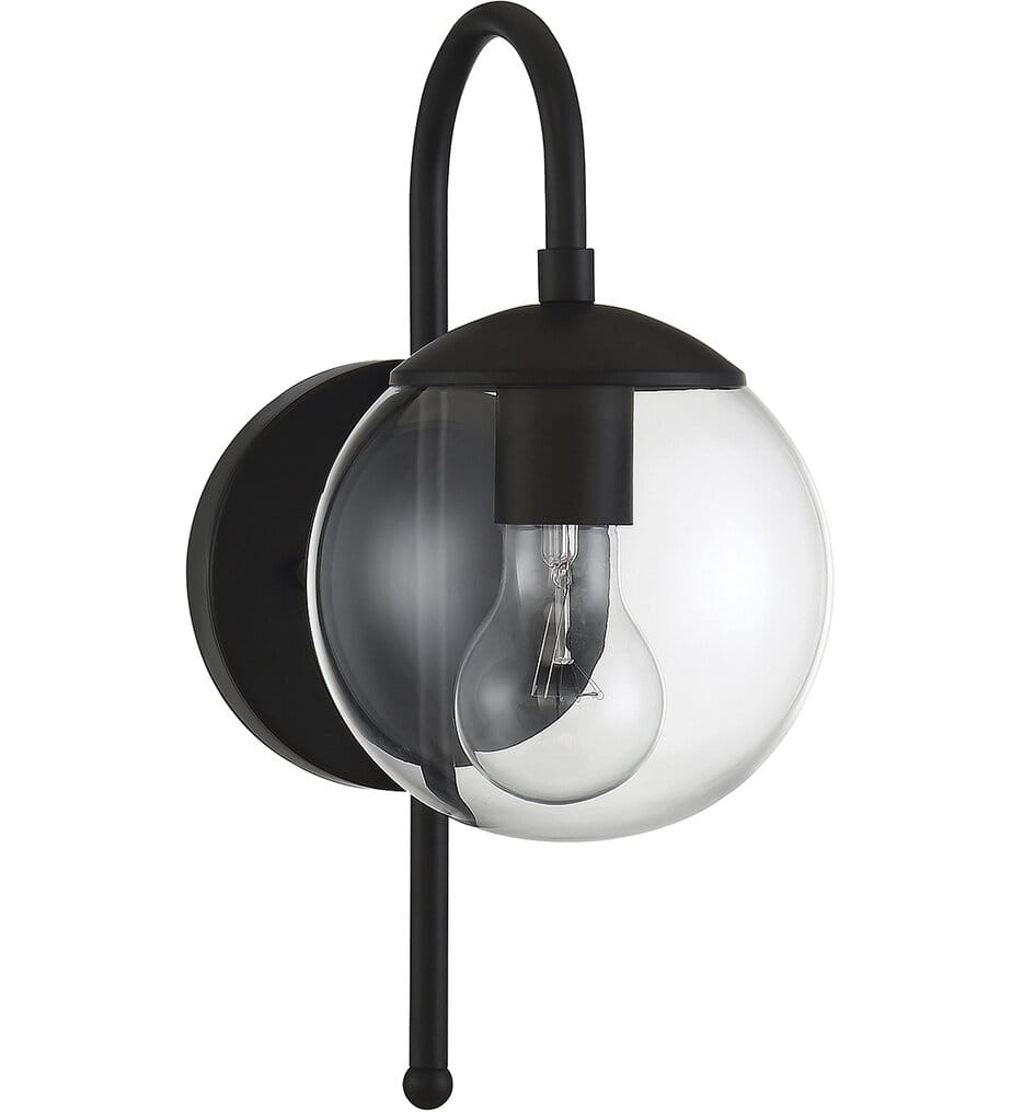 Meridian - M50030BK - Meridian 13" Outdoor Wall Sconce