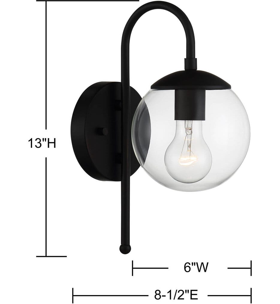 Meridian - M50030BK - Meridian 13" Outdoor Wall Sconce
