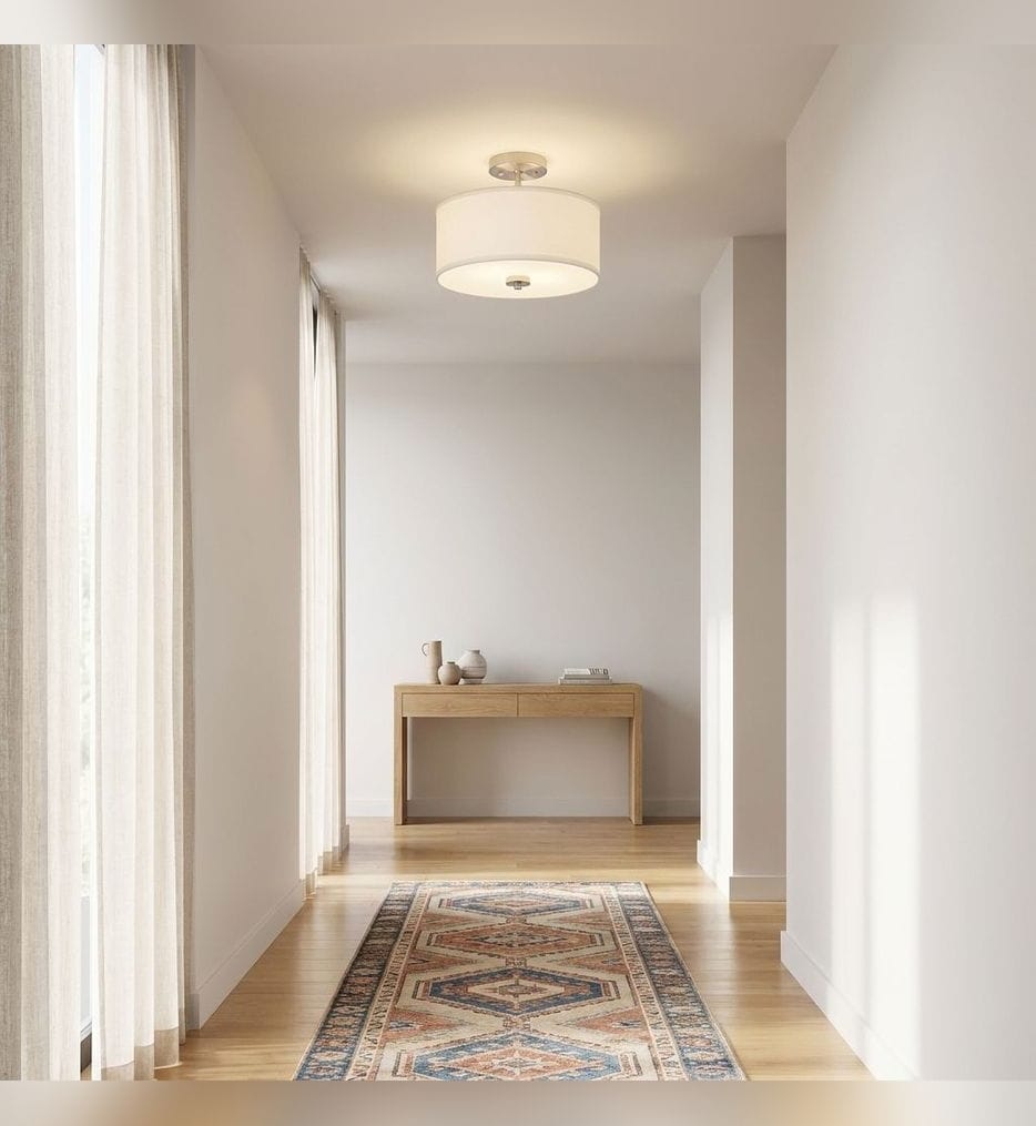 Meridian - Meridian 13" Semi-Flush Mount