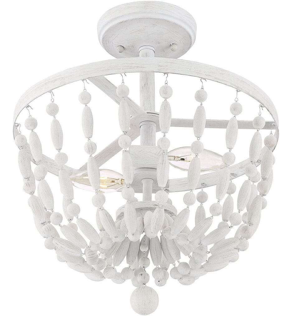 Meridian - M60028DW - Meridian 13" Semi-Flush Mount