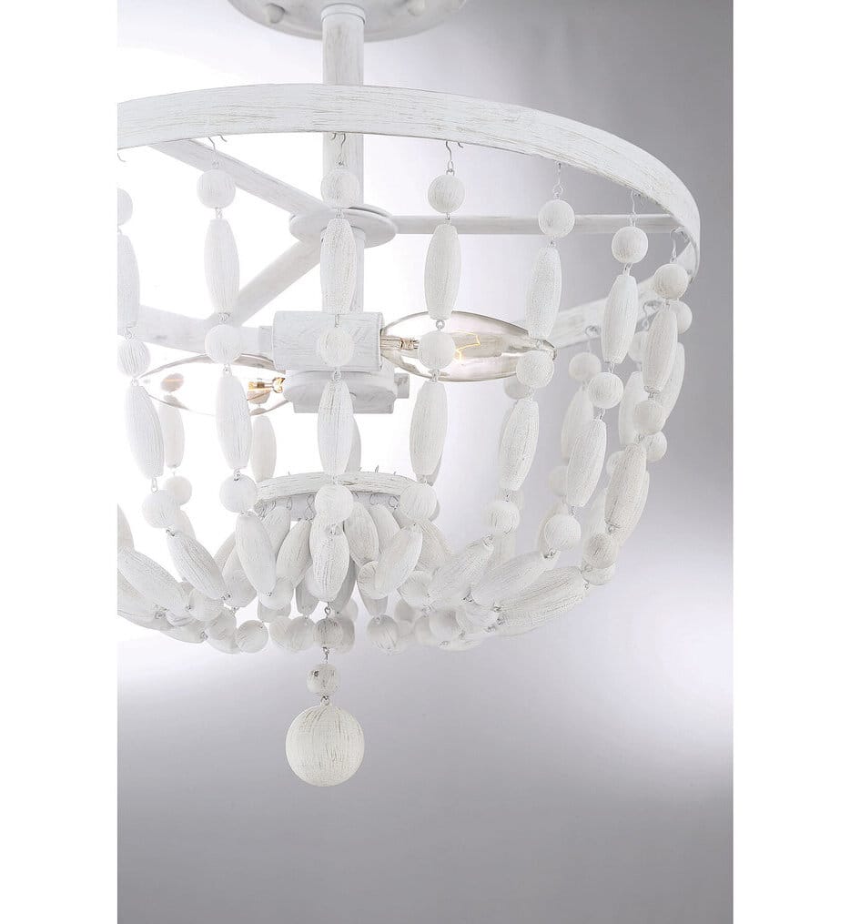 Meridian - M60028DW - Meridian 13" Semi-Flush Mount