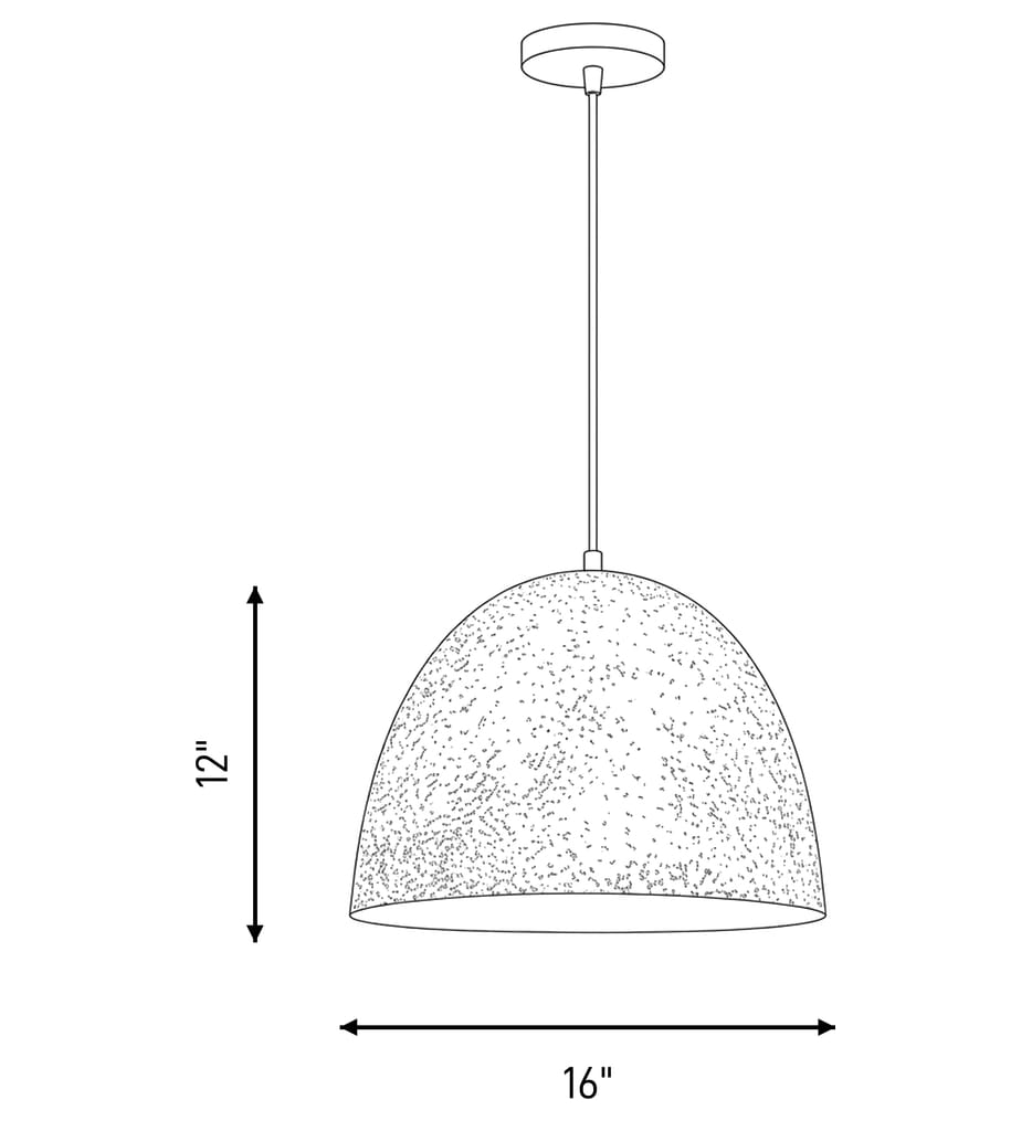 Meridian - M70093CMBK - Meridian 16" Pendant
