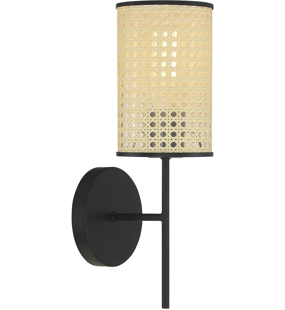 Meridian - M90080MBK - Meridian 15" Wall Sconce