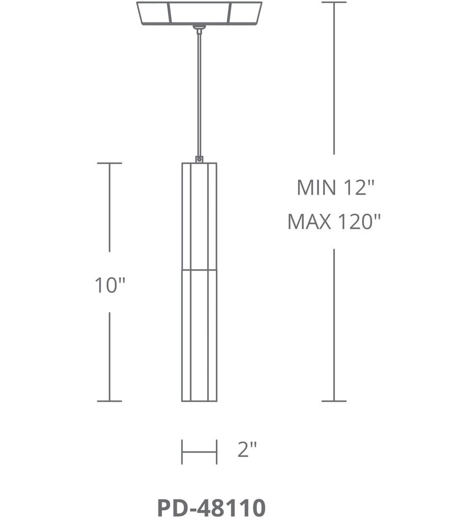 Modern Forms - PD-48110-BN - Basalt 2" Pendant