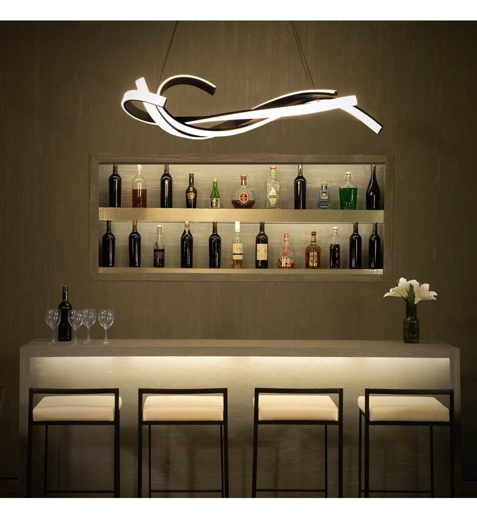 Modern Forms - PD-58257-BK - Tidal 57.38" Pendant