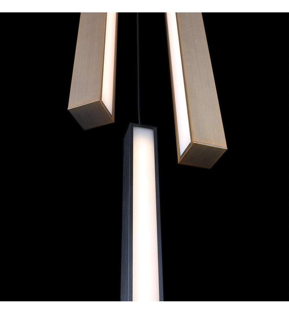Modern Forms - PD-64803R-BK/AB-BK - Chaos 11.75" Pendant