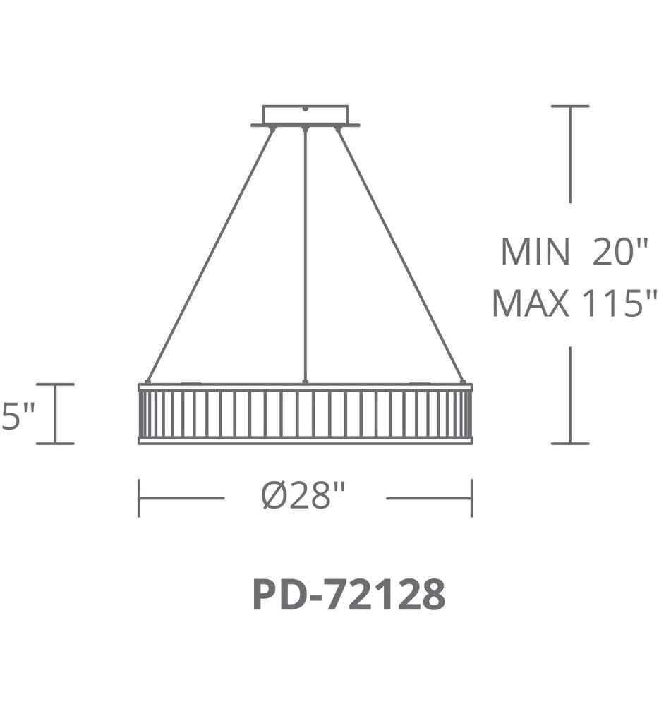 Modern Forms - PD-72128-AN - Coliseo 28" Chandelier