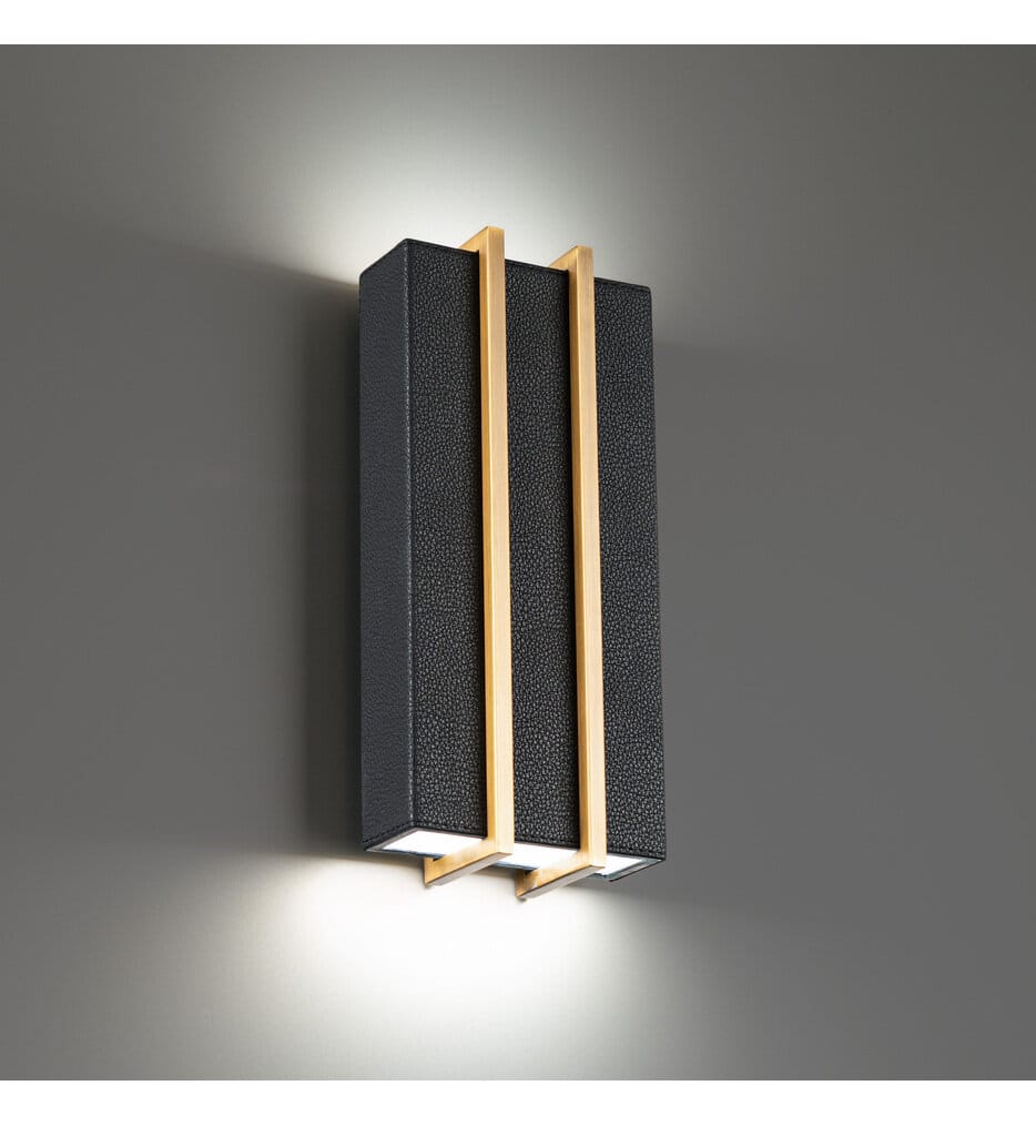 Modern Forms - WS-36112-BK/AB - Poet 12.38" Wall Sconce
